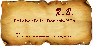 Reichenfeld Barnabás névjegykártya